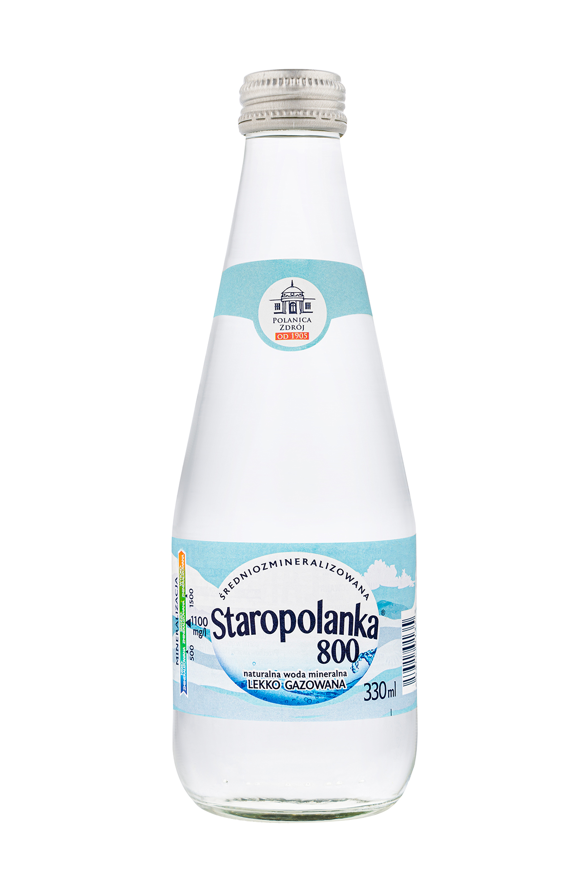 Naturalna woda mineralna lekko gazowana (szkło)