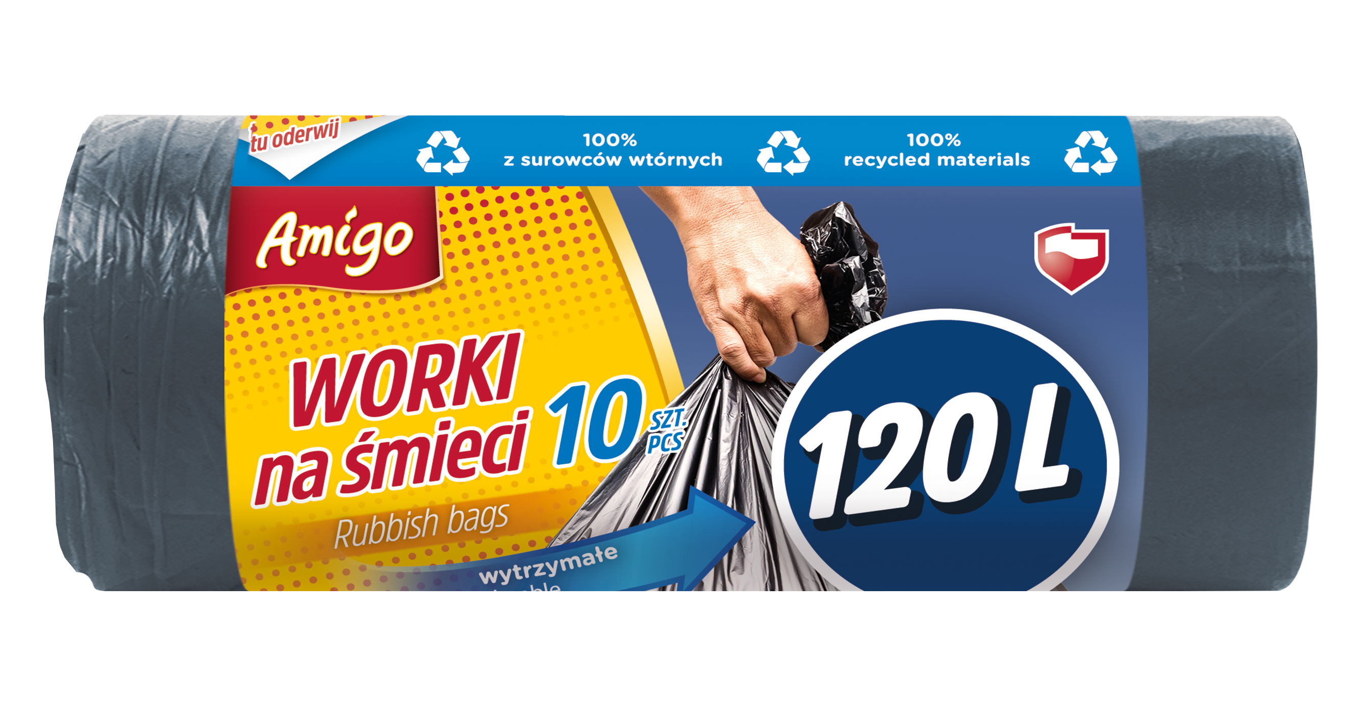 Worki na śmieci 120l 10 szt.