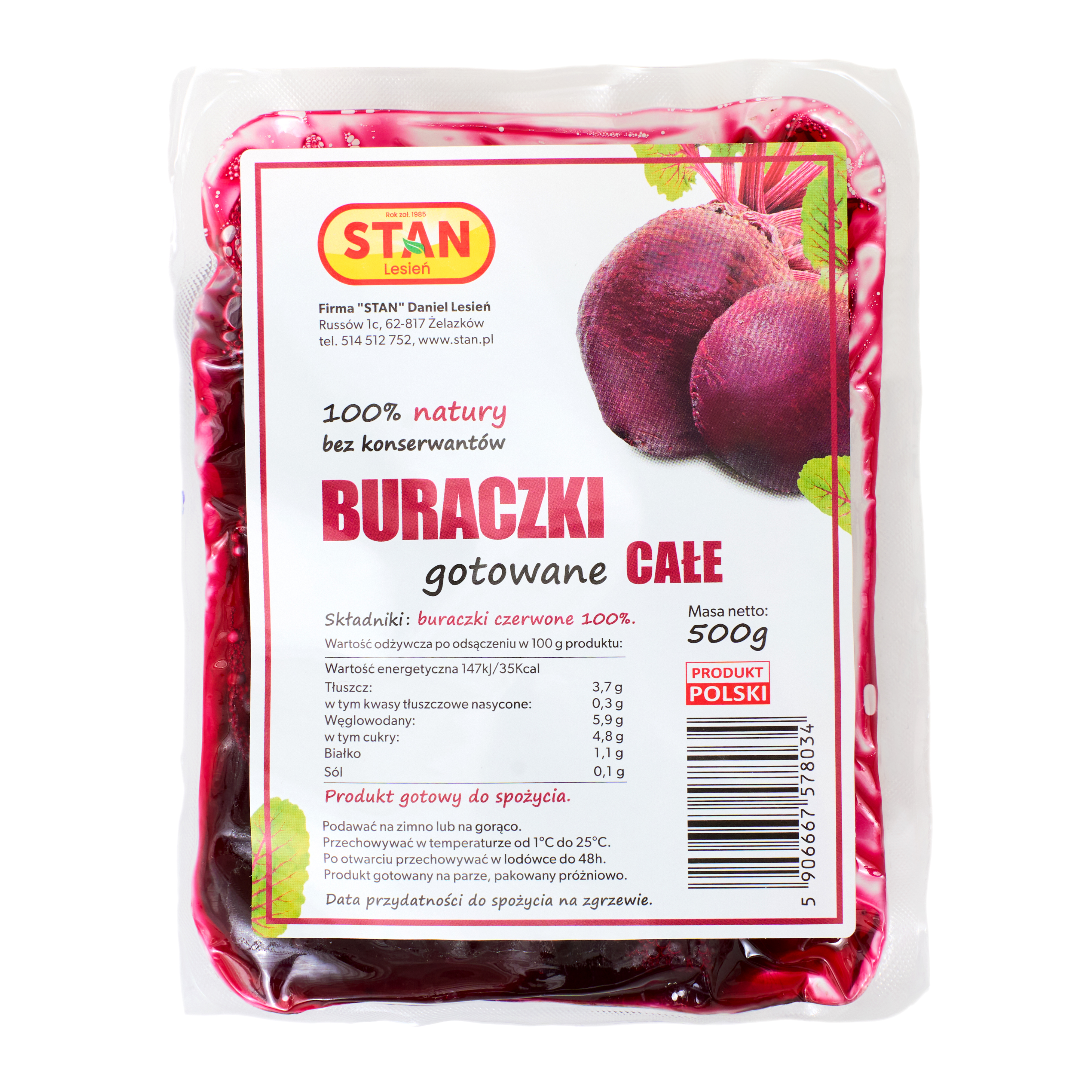 Buraczki gotowane całe