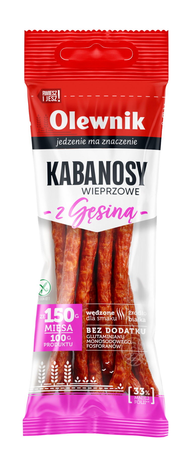Kabanosy z gęsiną bezglutenowe
