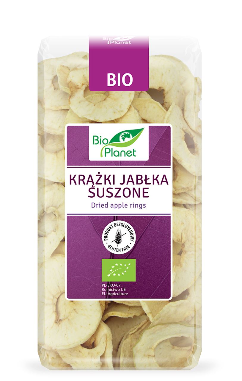 Suszone krążki jabłka bezglutenowe BIO