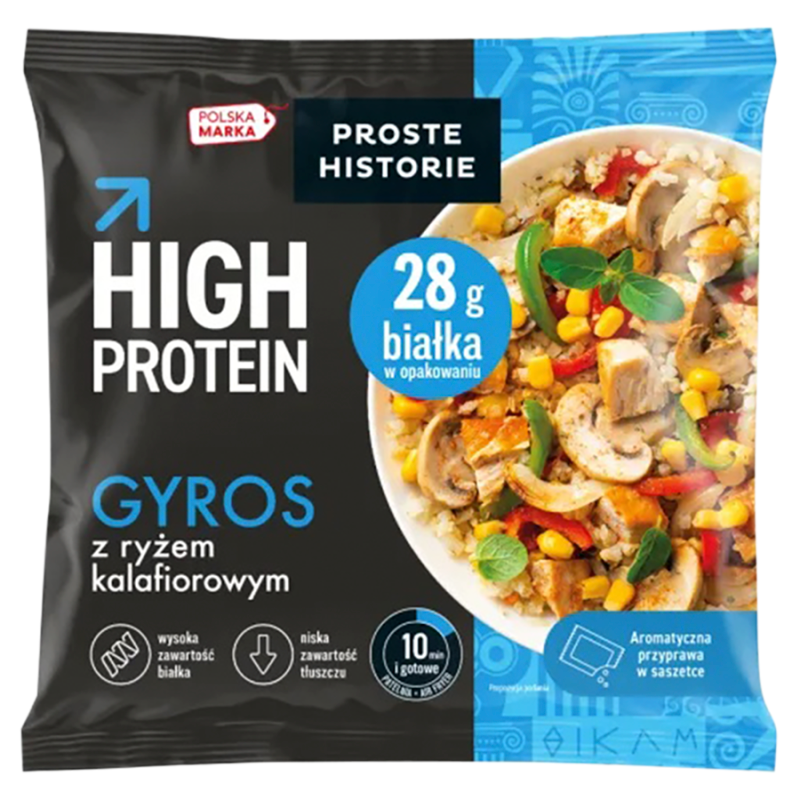 Gyros z ryżem kalafiorowym proteinowy
