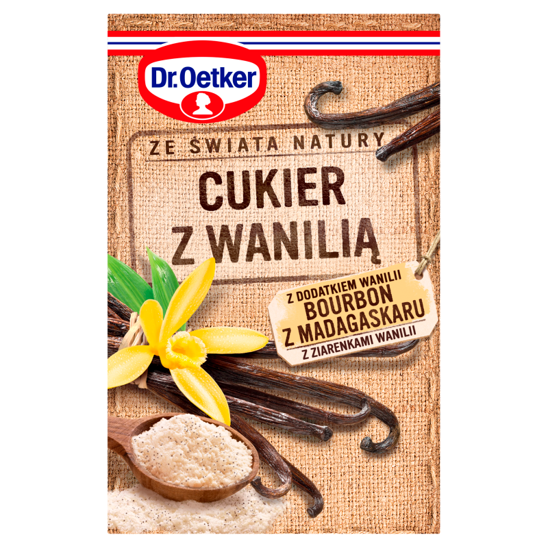 Cukier z wanilią z dodatkiem wanilii bourbon z Madagaskaru