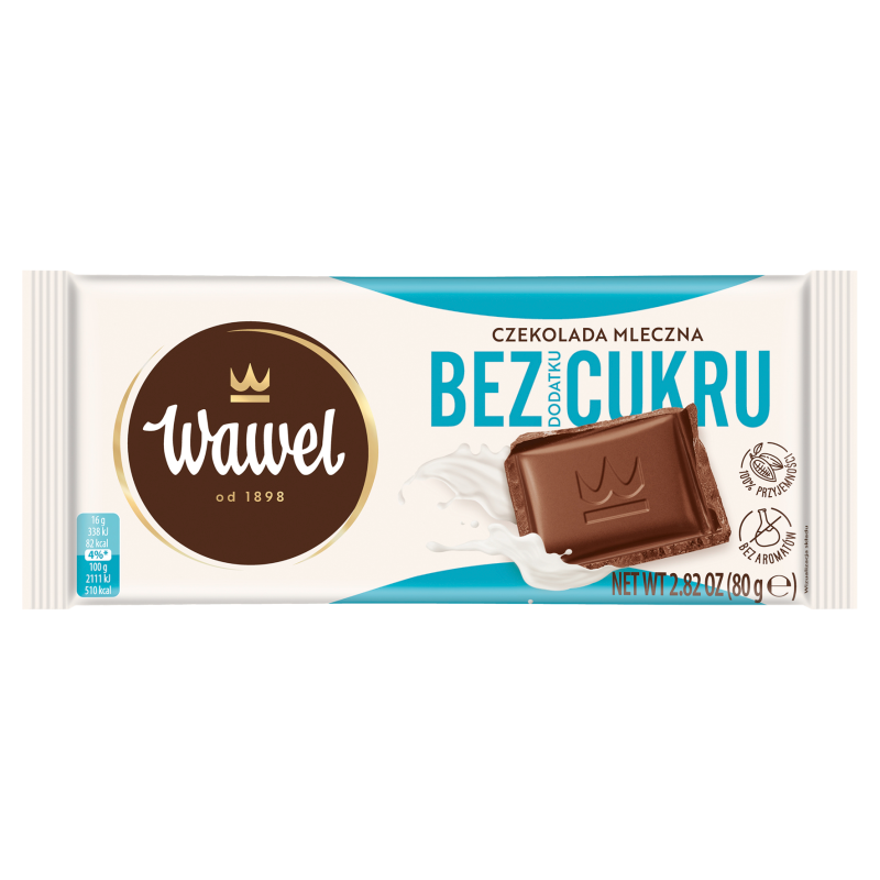 Czekolada mleczna bez dodatku cukru