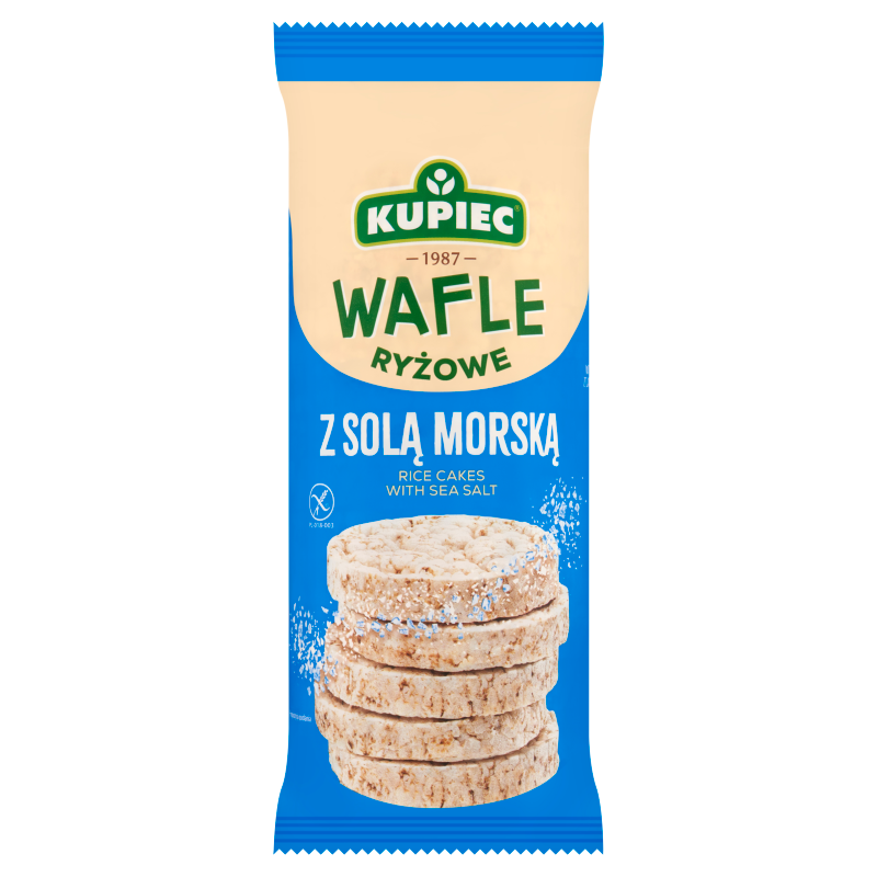 Wafle ryżowe z solą morską (bezglutenowe)