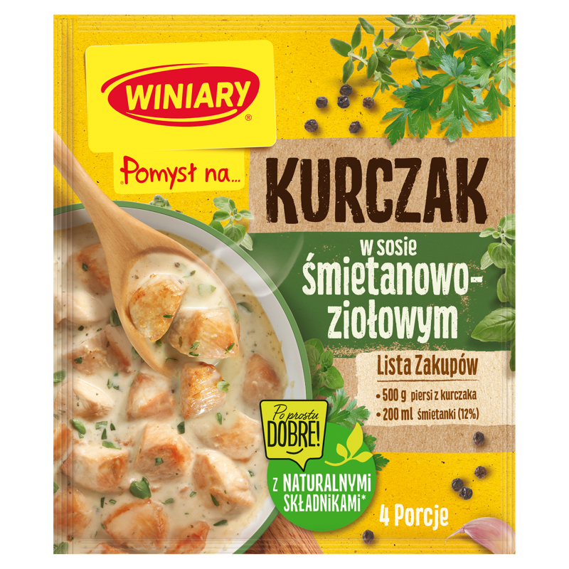 Kurczaka w sosie śmietanowo-ziołowym