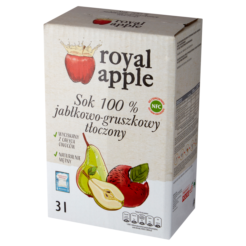 Sok 100% jabłkowo - gruszkowy tłoczony