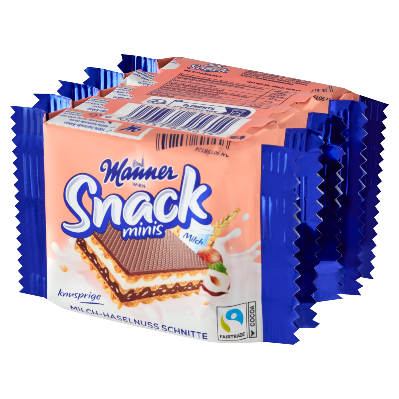 Wafle Minis z orzechami 5x25g