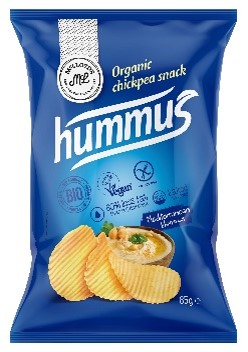 Chipsy z ciecierzycy o smaku hummusu bezglutenowe BIO