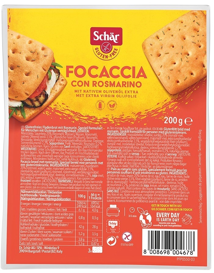 Bezglutenowa focaccia z rozmarynem