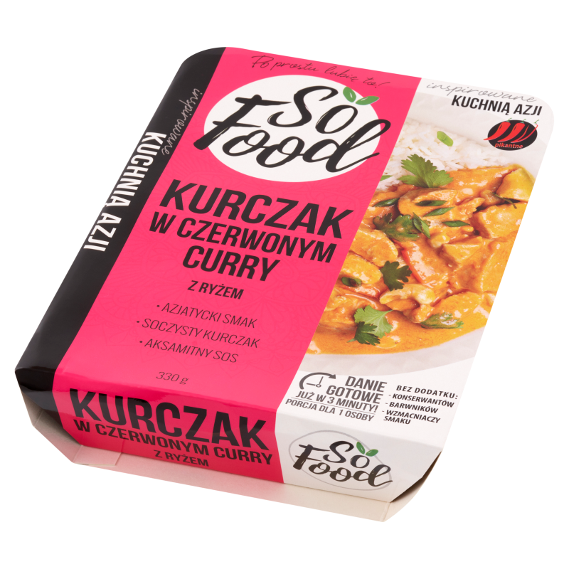 Kurczak w czerwonym curry z ryżem