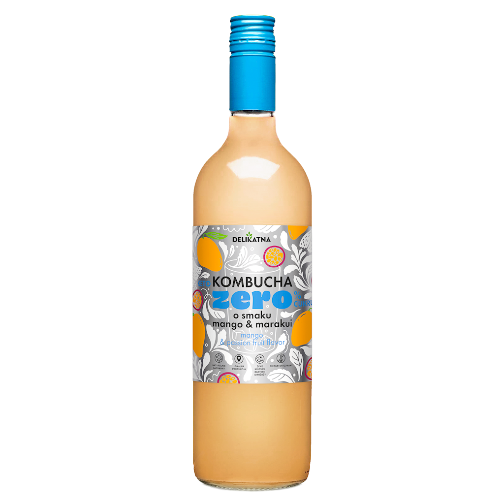 Kombucha ekologiczna mango-marakuja BIO BEZ CUKRU