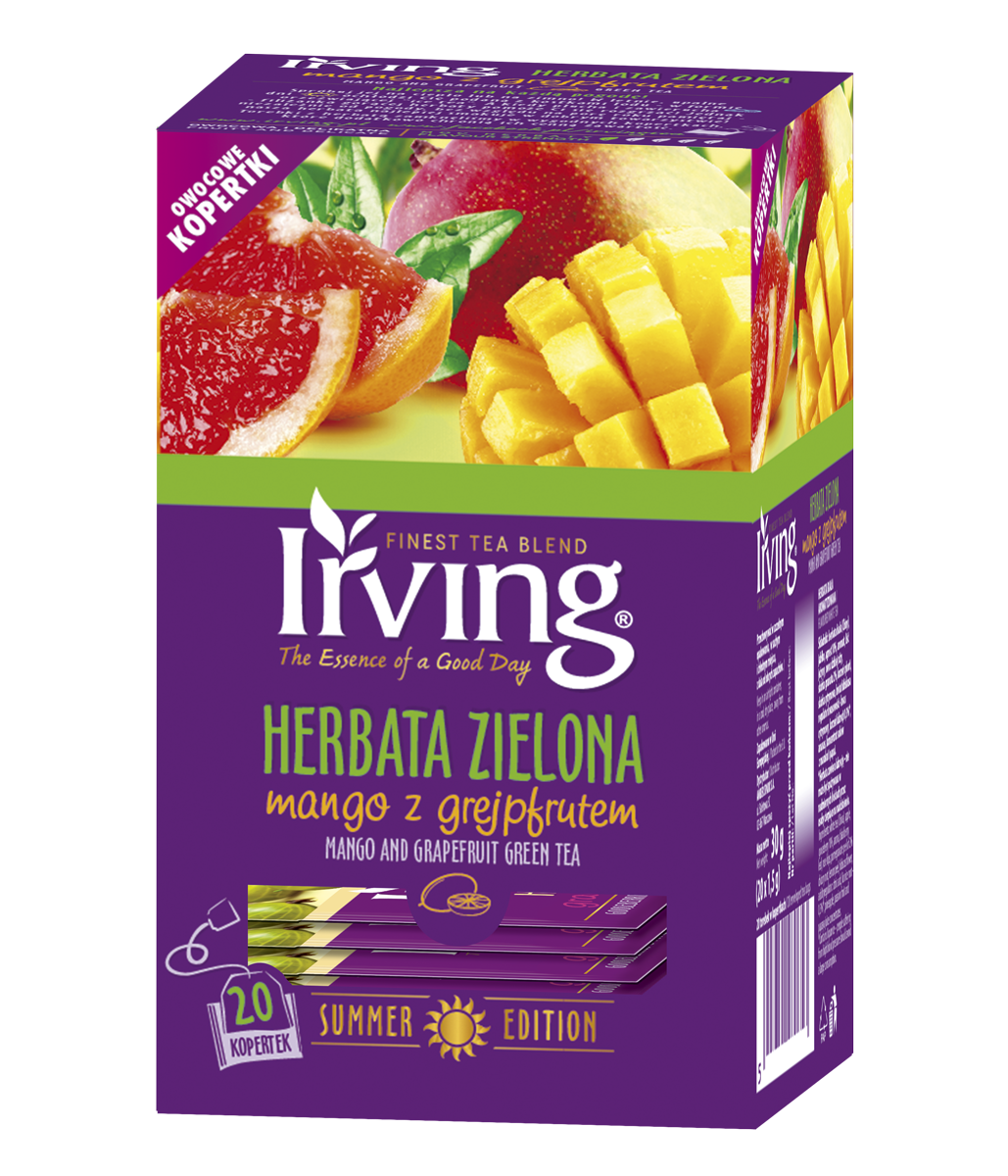 Herbata zielona mango z grejpfrutem 20 torebek (saszetki)