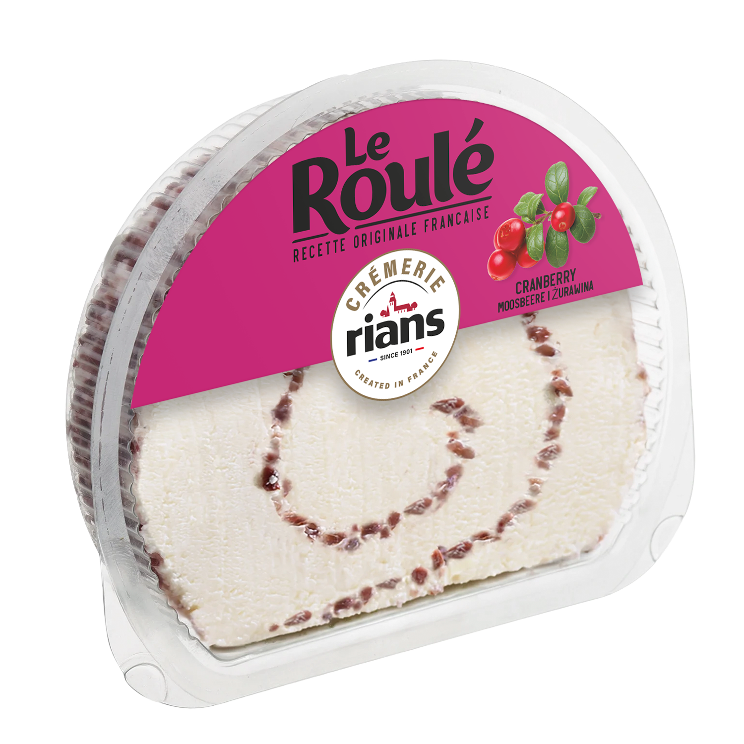 Le Roulé Francuski ser śmietankowy z żurawiną
