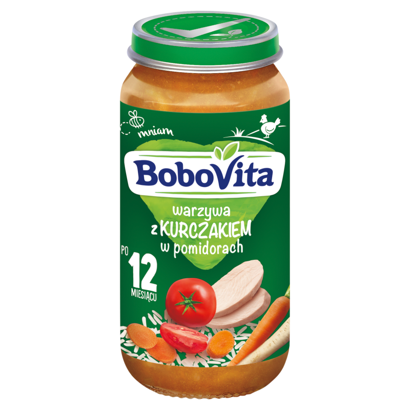 Warzywa z kurczakiem w pomidorach 1-3 lata