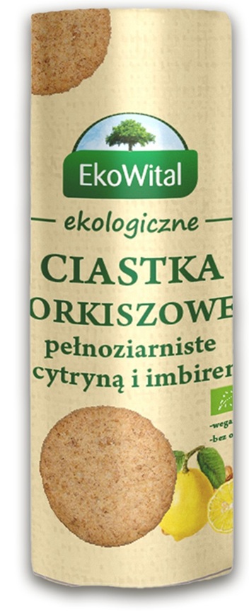 Ciastka orkiszowe pełnoziarniste z cytryną i imbirem BIO