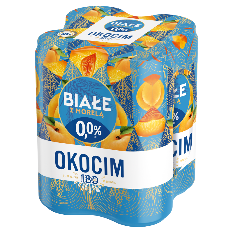 Białe z morelą Piwo bezalkoholowe 4x500ml (puszka zwrotna)