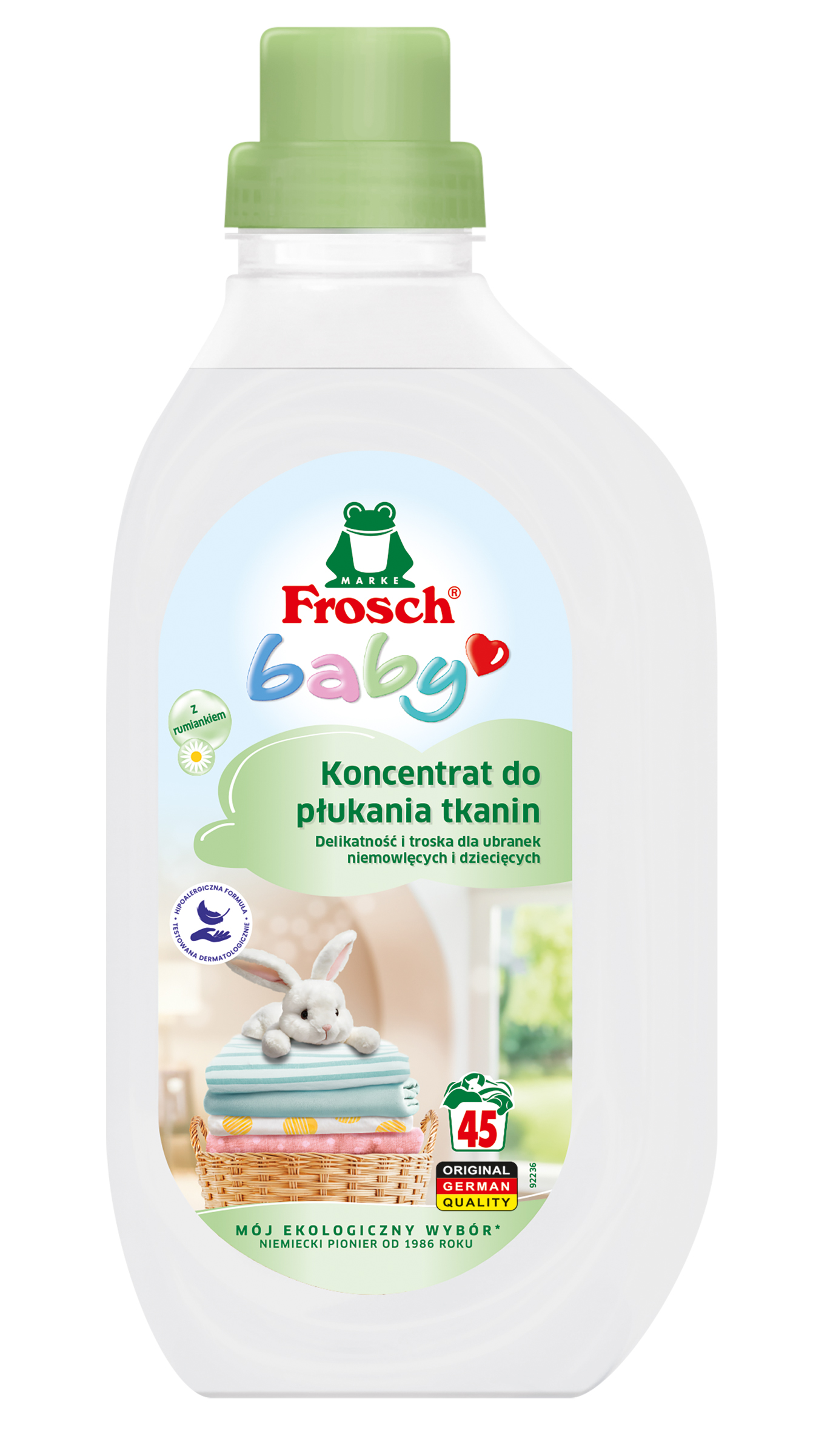 Skoncentrowany Płyn do płukania dziecięcych tkanin 45 prań Baby 900ml
