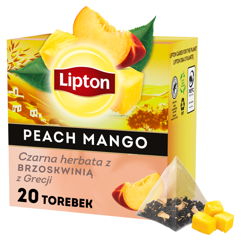 Herbata czarna z brzoskwinią z Grecji 20 piramidek