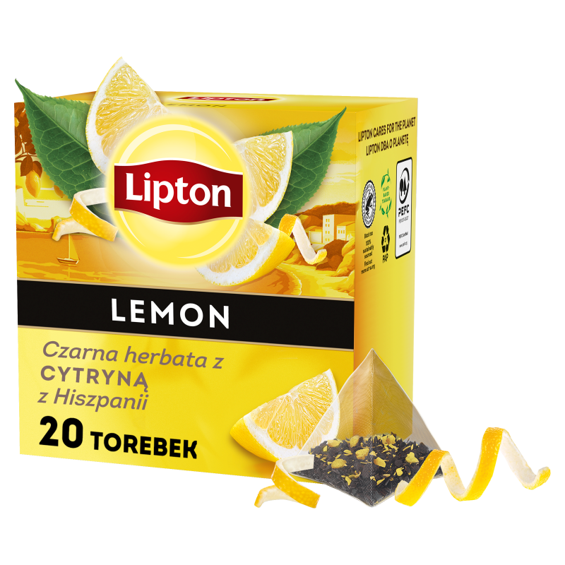 Herbata czarna aromatyzowana Cytryna (20 piramidek)