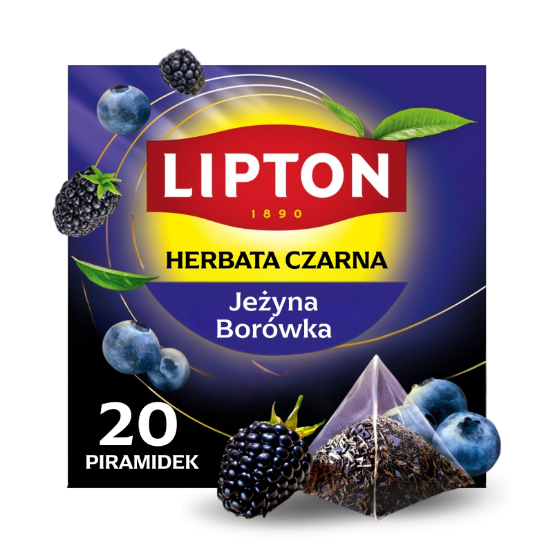 Herbata czarna aromatyzowana Niebieskie owoce (20 piramidek)