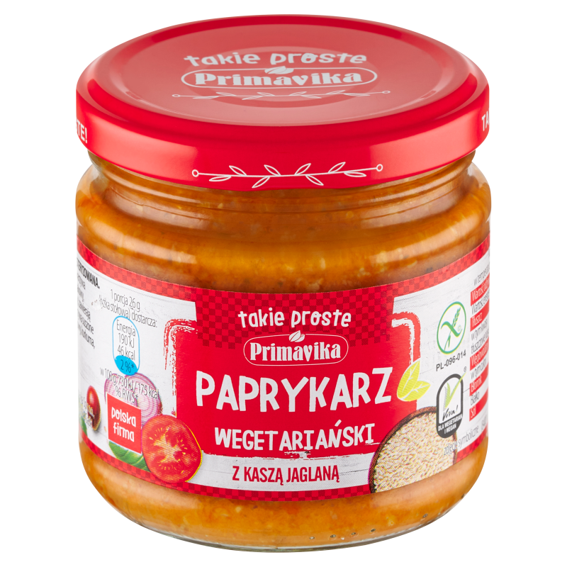 Paprykarz wegetariański z kaszą jaglaną bezglutenowy