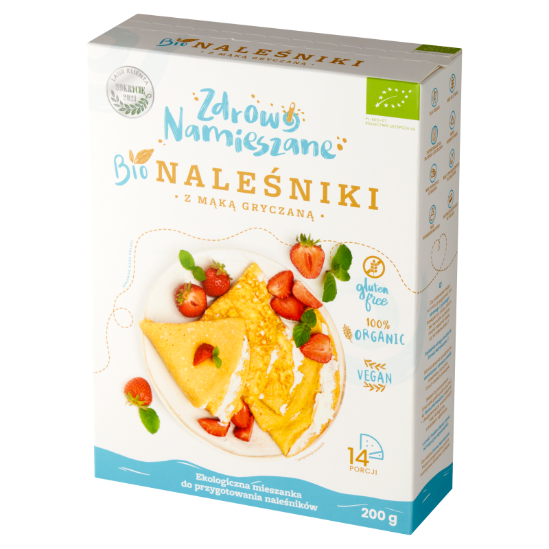 Naleśniki z mąką gryczaną bezglutenowe BIO - mieszanka do wypieku
