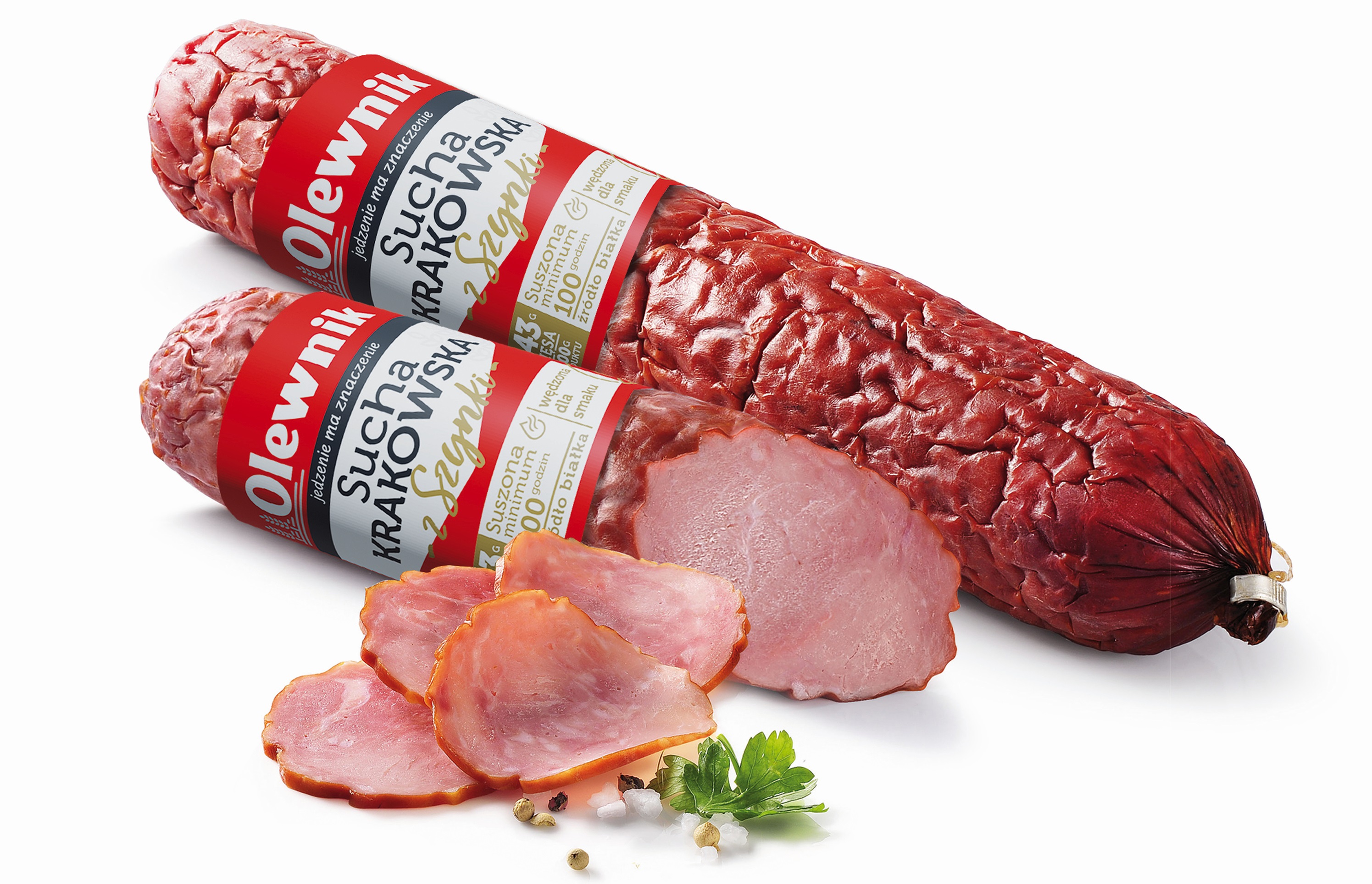 Kiełbasa krakowska sucha - plastry
