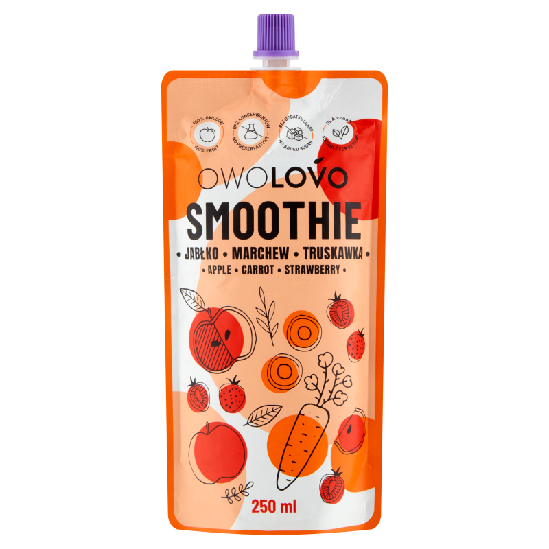 Smoothie jabłkowo-marchewkowo-truskawkowe
