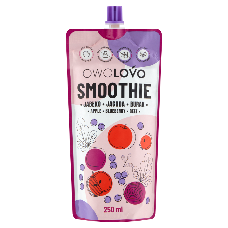 Smoothie jabłkowo-jagodowo-buraczane