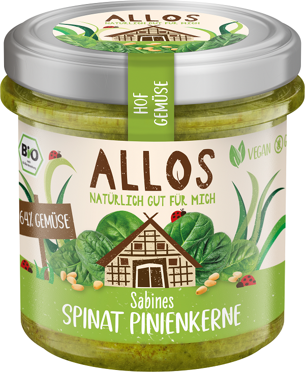 Pasta warzywna ze szpinakiem i orzechami piniowymi bezglutenowa BIO