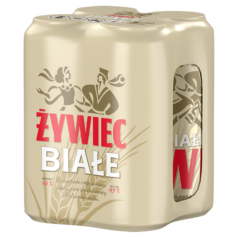 BIAŁE piwo 4x500ml (puszka)