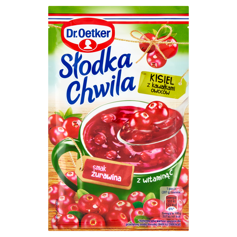 Kisiel o smaku żurawinowym