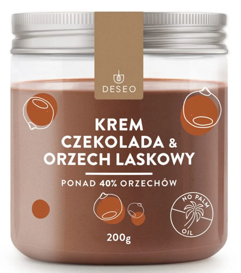 Krem czekoladowo-orzechowy (ponad 40% orzecha laskowego)
