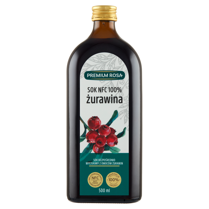 Sok bezpośrednio wyciskany z owoców żurawiny 100%
