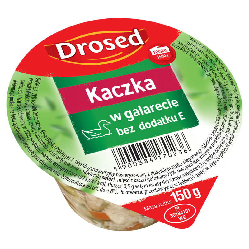 Kaczka w galarecie bez "E"