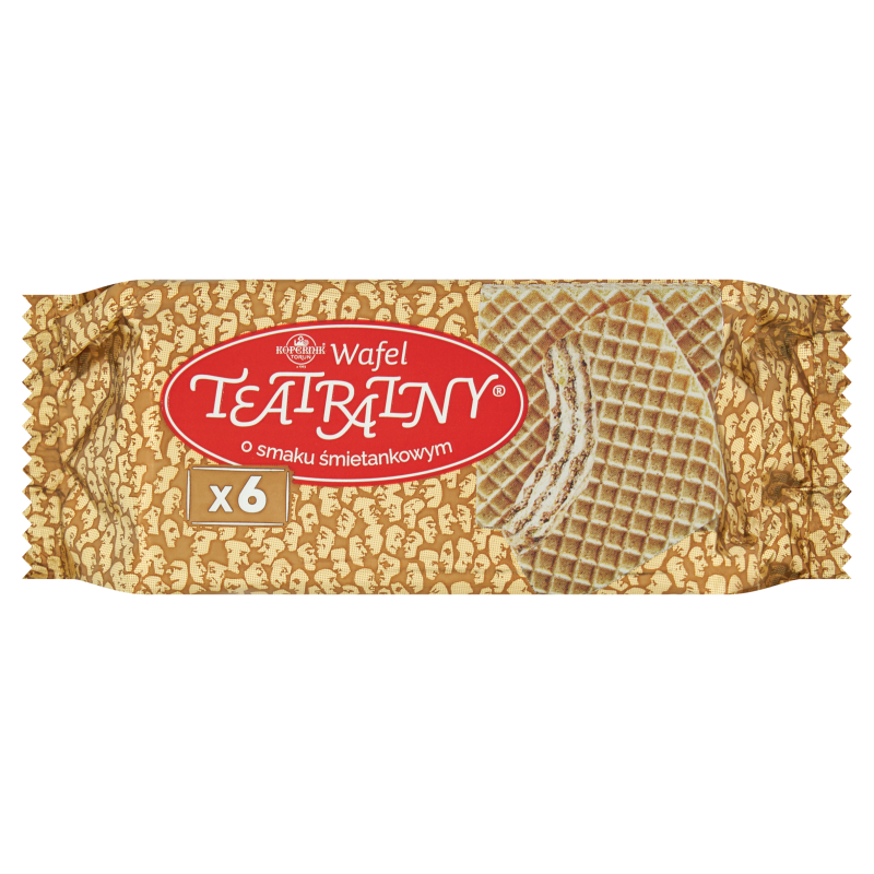 Wafel Teatralny śmietankowy 6x