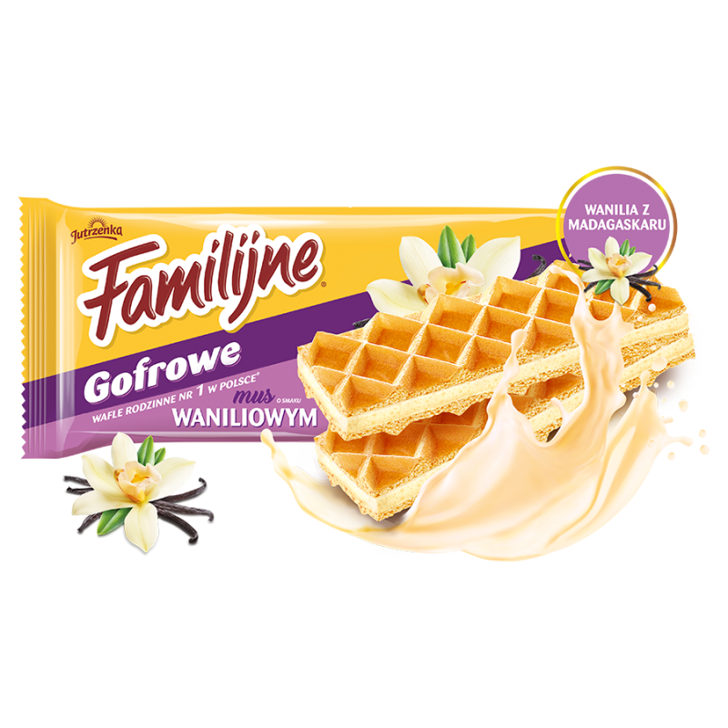 Wafle z musem waniliowym
