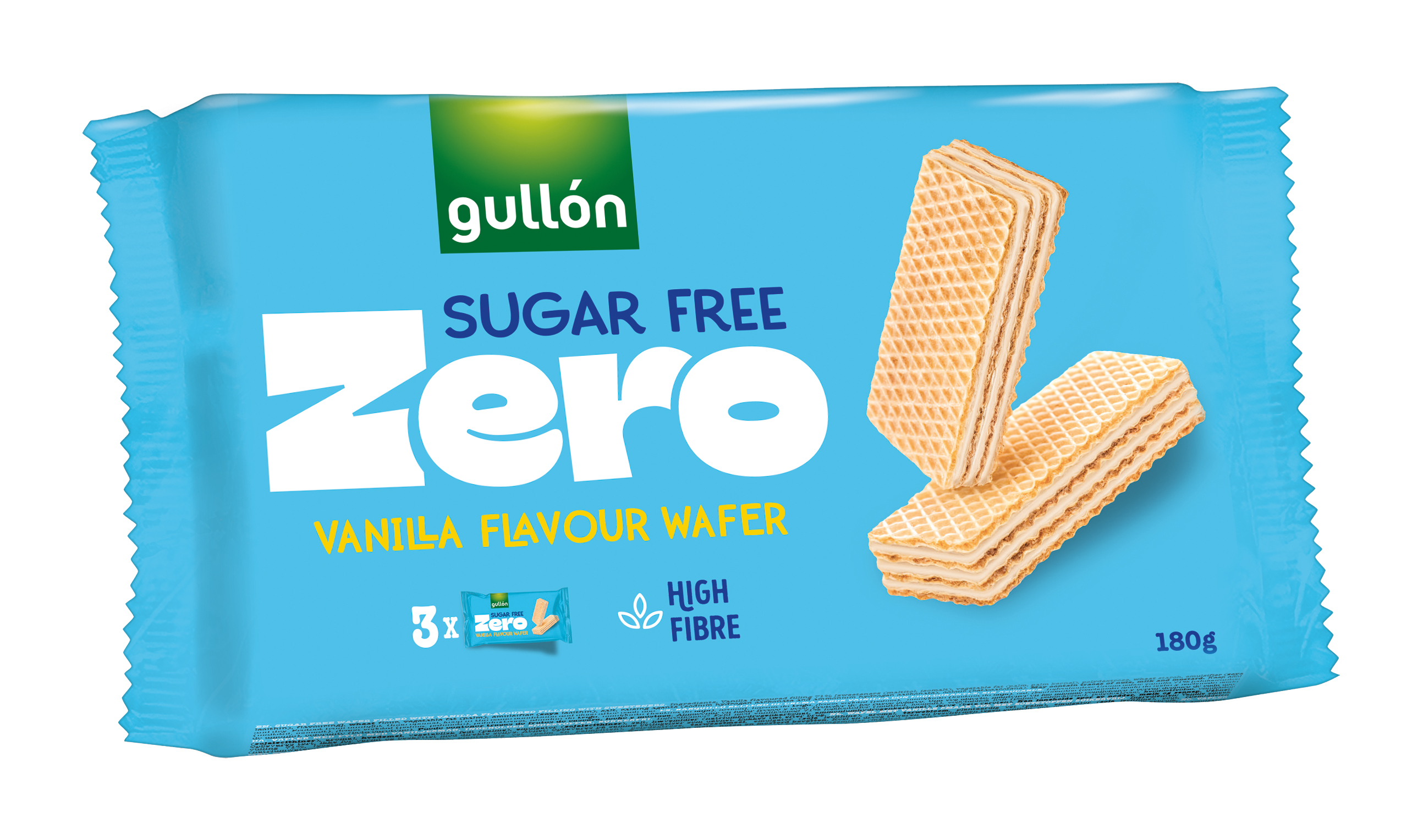 Wafle z nadzieniem o smaku waniliowym bez cukru