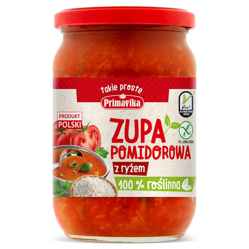 Zupa pomidorowa z ryżem (bezglutenowa)