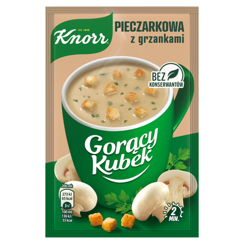 Pieczarkowa z grzankami