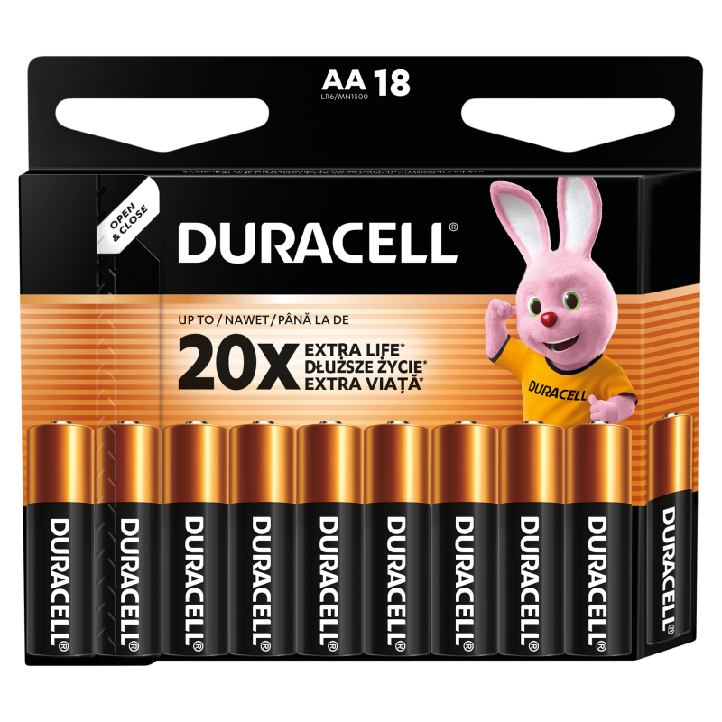 Baterie alkaliczne AA 18 szt.
