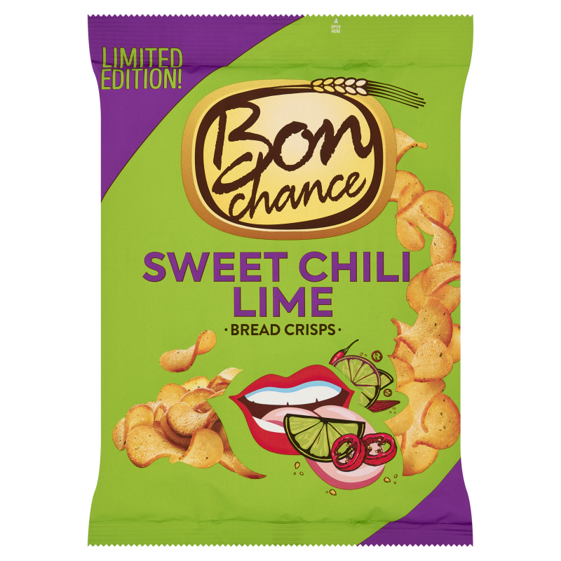 Chipsy chlebowe o smaku słodkiego chili i limonki