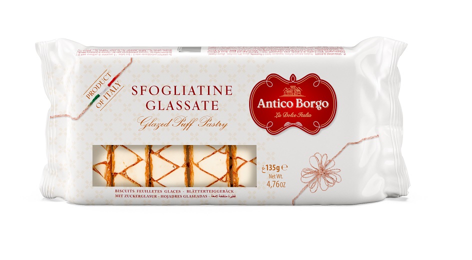 Ciastka sfogliatine z ciasta francuskiego z glazurą cukrową