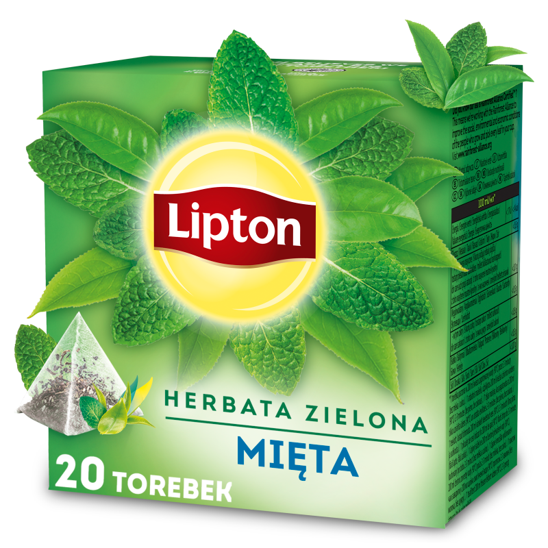 Herbata zielona Mięta 20 piramidek