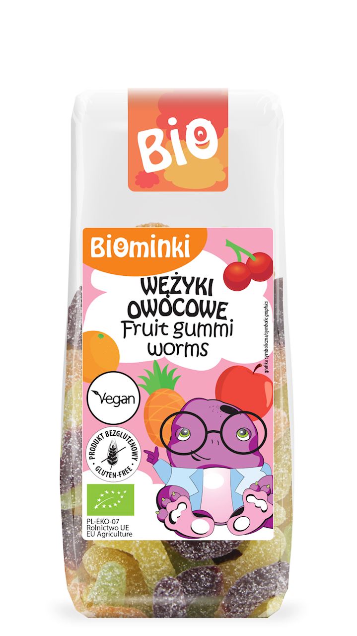 Wężyki owocowe bez żelatyny BIO