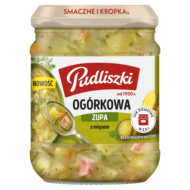 Zupa ogórkowa z mięsem