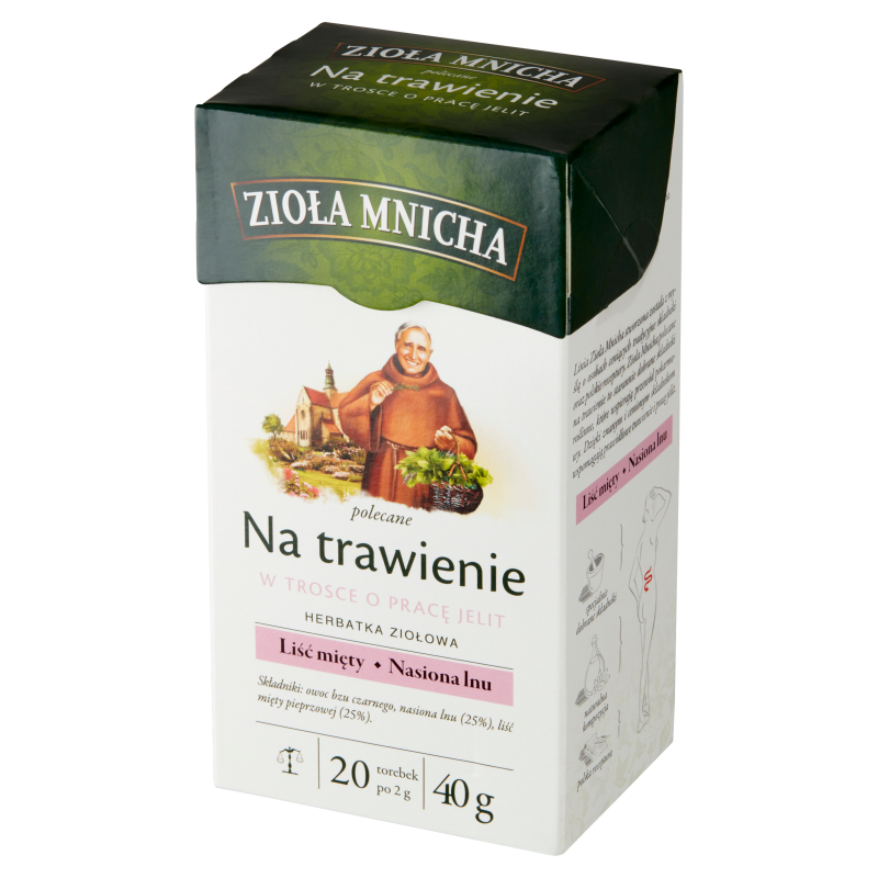 Herbatka ziołowa NA TRAWIENIE z liściem mięty i nasionami lnu (20 tor.)