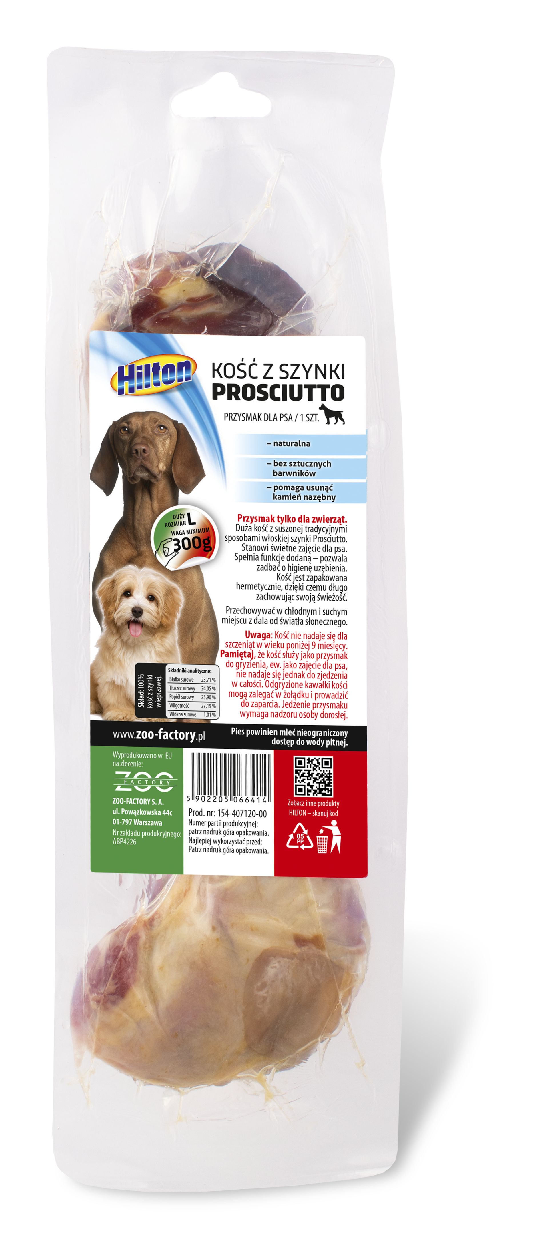 Kość z szynki prosciutto dla psa