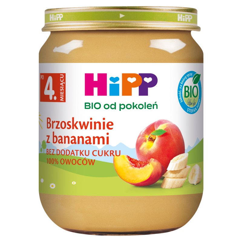 Brzoskwinie z bananami BIO